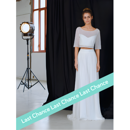 Crop top en guipure Davis de Lambert Créations
