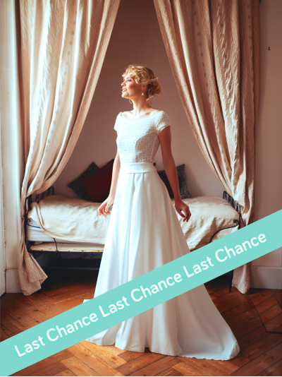 Sophiane, crop top en dentelle, encolure bateau,  Elsa Gary