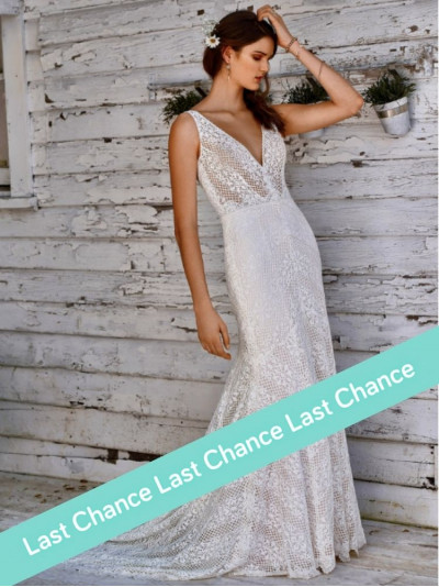 Robe de mariée sirène en guipure, bohème, Lilian West