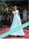 Robe fluide bohème en mousseline et dentelle