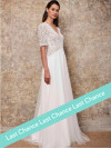 Robe mariée longue Coraline Lambert Créations guipure et tulle