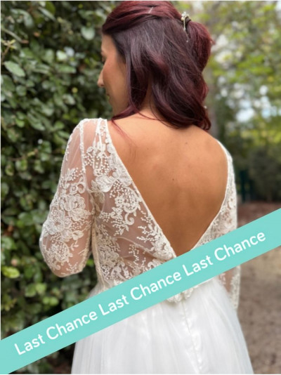 Top crop, top mariée Doris, dentelle, Lambert Créations