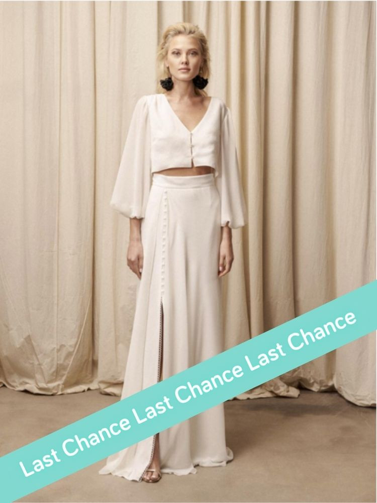 Jupe  longue de mariée mousseline Rembo Atelier