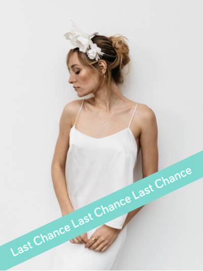 Caraco, débardeur mariée en soie à fines bretelles, By Romance