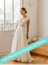 Robe longue de mariée fluide bohème.