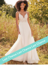 Robe de mariée longue fluide avec dentelles et bretelles, Lilian West