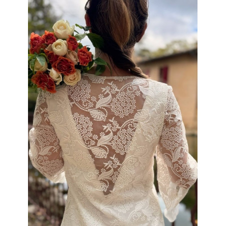 Robe de mariée courte, robe civile, création française Atleier de Juliette