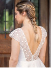 Bathilde, robe courte, jupe patineuse , dos nu profond.