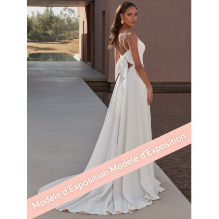 Robe princesse en crèpe fluide, Justin Alexander