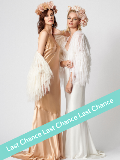 Robe de mariée longue  ultra fluide, avec un grand dos nu plongeant