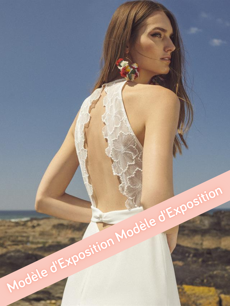 Naïs, robe de mariée longue Rembo Atelier