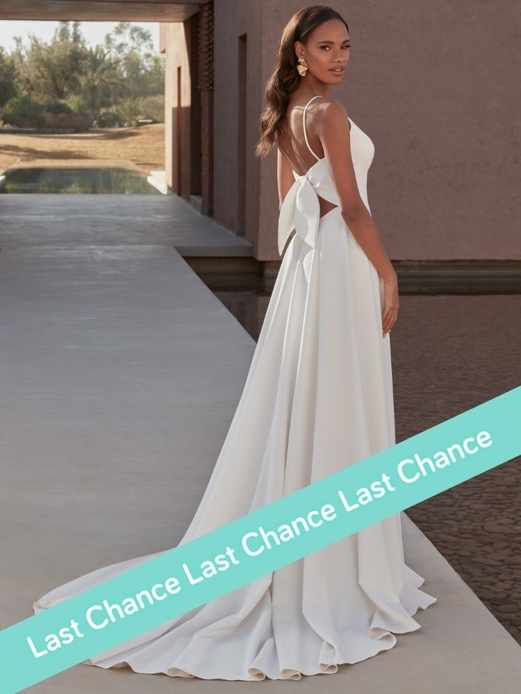 Robe princesse en crèpe fluide, Justin Alexander