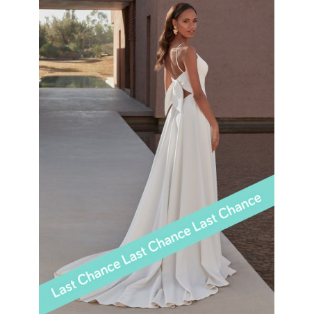 Robe princesse en crèpe fluide, Justin Alexander