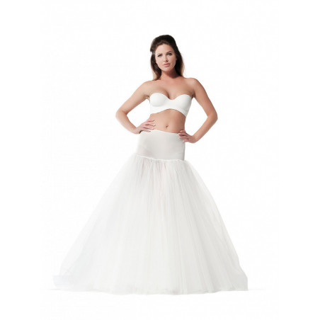 jupon long de mariée forme princesse, 2 cerceaux