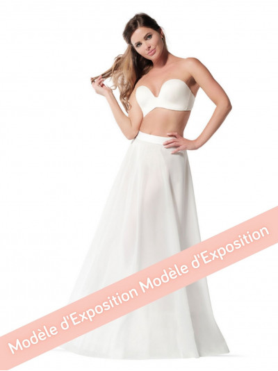 Jupon long de mariée, forme A, parfaitement opaque, convient sous toutes les robes pour donner un joli effet princesse.