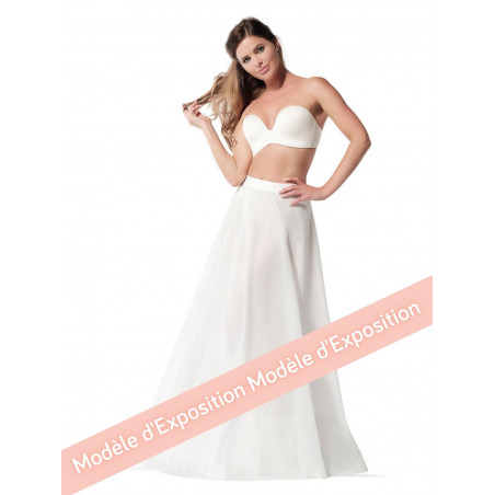 Jupon long de mariée, forme A, parfaitement opaque, convient sous toutes les robes pour donner un joli effet princesse.