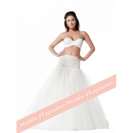 jupon long de mariée forme princesse, 2 cerceaux