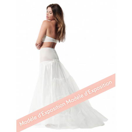 Traine en tulle dur, amovible, pour robe de mariée