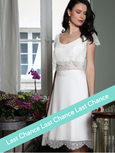 Robe civile mariée courte Elisabeth, Elsa Gary
