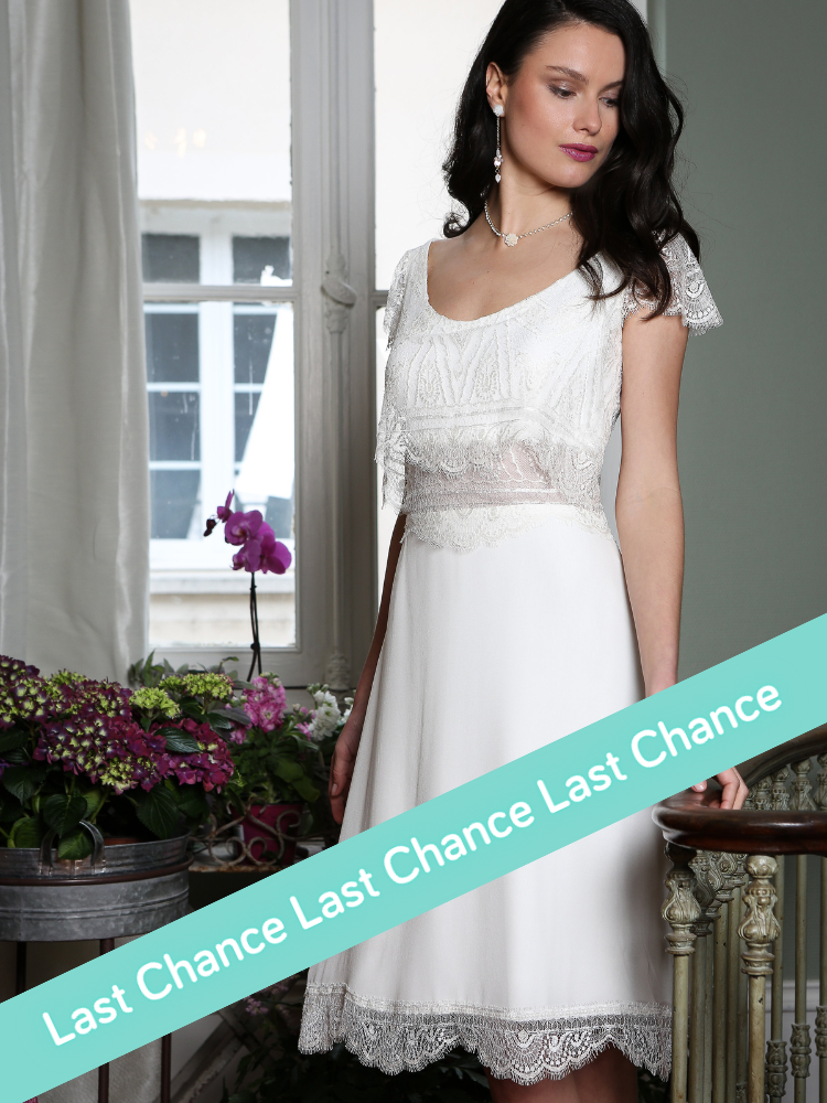 Robe civile mariée courte Elisabeth, Elsa Gary