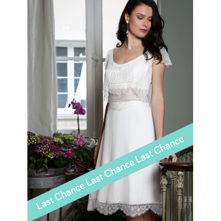 Robe civile mariée courte Elisabeth, Elsa Gary