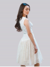 Robe de cérémonie ou mariage civil courte sans manches
Dos dentelle transparent