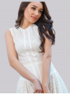Robe de cérémonie ou mariage civil courte sans manches
Dos dentelle transparent
