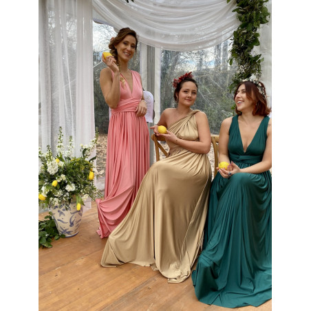 Multiways dress Eliza & Ethan. Robe longue transformable. Robe demoiselle d'honneur.