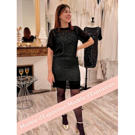 Robe cocktail courte Sandro, dégriffée