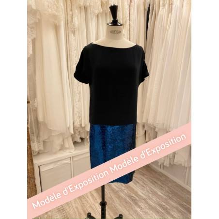 Robe cocktail noire Yves Salomon