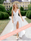 Robe de mariée  fourreau fluide sans dentelle Justin Alexander
