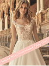 Robe longue mariée princesse , dentelle et paillettes