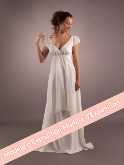 BISQUINE Robe de mariée longue style empire signée Lambert Créations