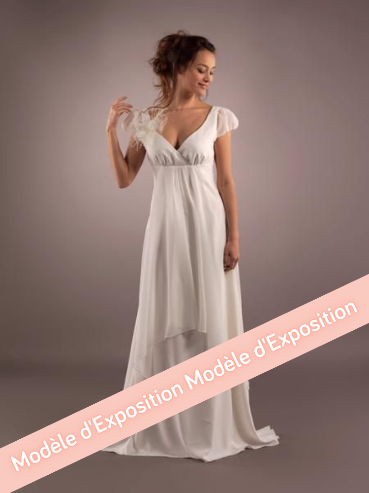 BISQUINE Robe de mariée longue style empire signée Lambert Créations