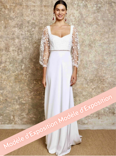 Amazone, robe de mariée longue, manches longues, Lambert Créations, by Juliette se Marie