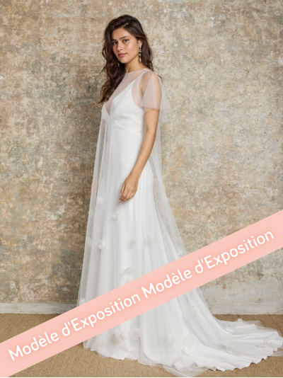 Sur-robe fleurs en tulle soft, Lambert Créations