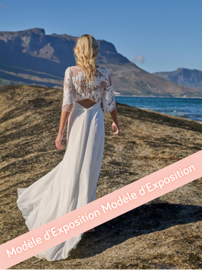 Olyve, robe de mariée longue, fluide, bohème, élégante by Rembo Styling