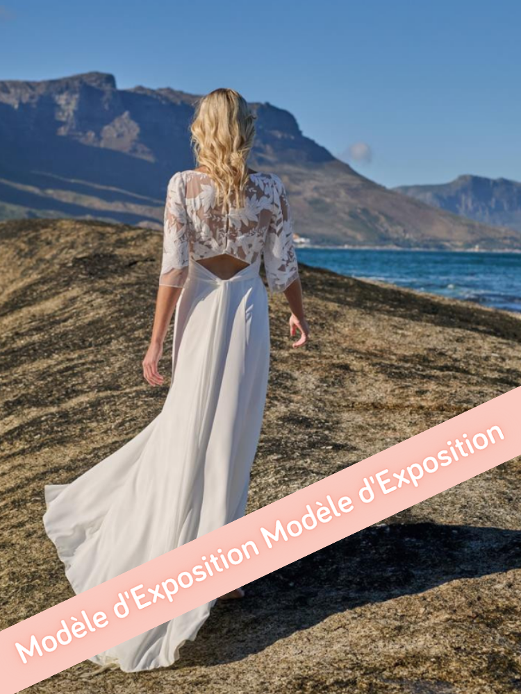 Olyve, robe de mariée longue, fluide, bohème, élégante by Rembo Styling