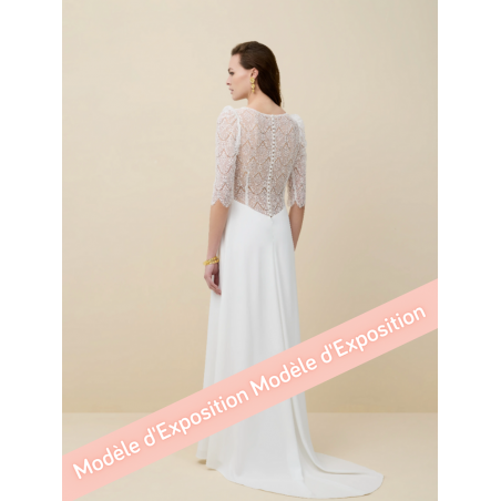 Bégonia, robe bohème manches longues et dentelles, Rembo Atelier
