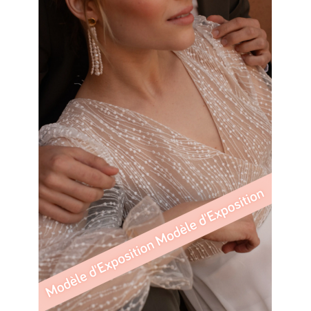 Pétunia, robe manches longues en tulle, Rembo Atelier