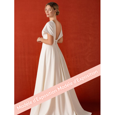 Ness, robe deux en un, dos nu, ceinture à paillette, décolleté, Elsa Gary