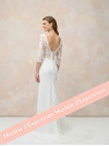 Endless Love, robe fourreau, manches trois-quarts, dentelle, dos nu, Marylise Bridal