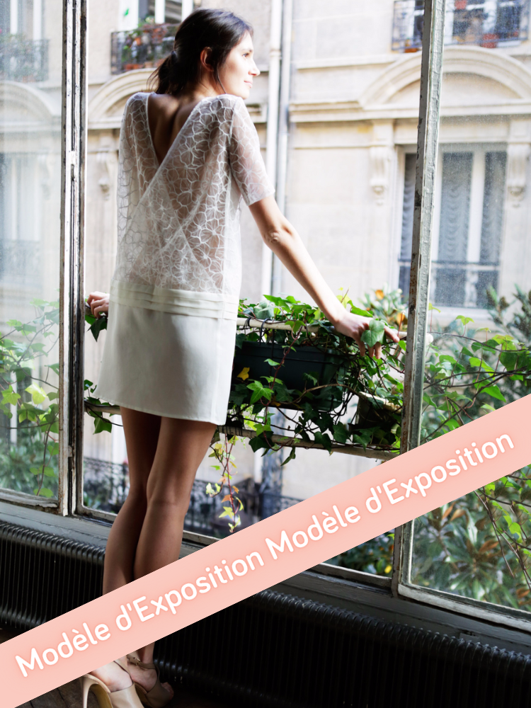 Robe courte civile de mariée L'Amusée