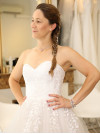 Robe de mariée bustier style princesse, tulle brodé, Atelier Emelia