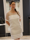 Robe de mariée courte en organza de soie