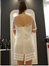 Robe de mariée courte en organza de soie