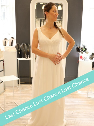 BISQUINE Robe de mariée longue style empire signée Lambert Créations
