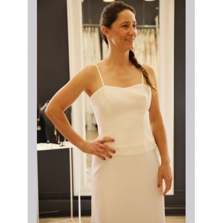 Robe de mariée longue, sans dentelle by Lambert Créations