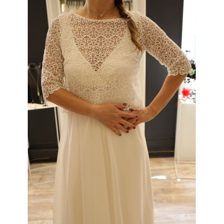 Tops français, réalisation de notre atelier ! Arabesque, taille 38 en guipure
