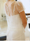 Top en tulle brodé français, manches courtes